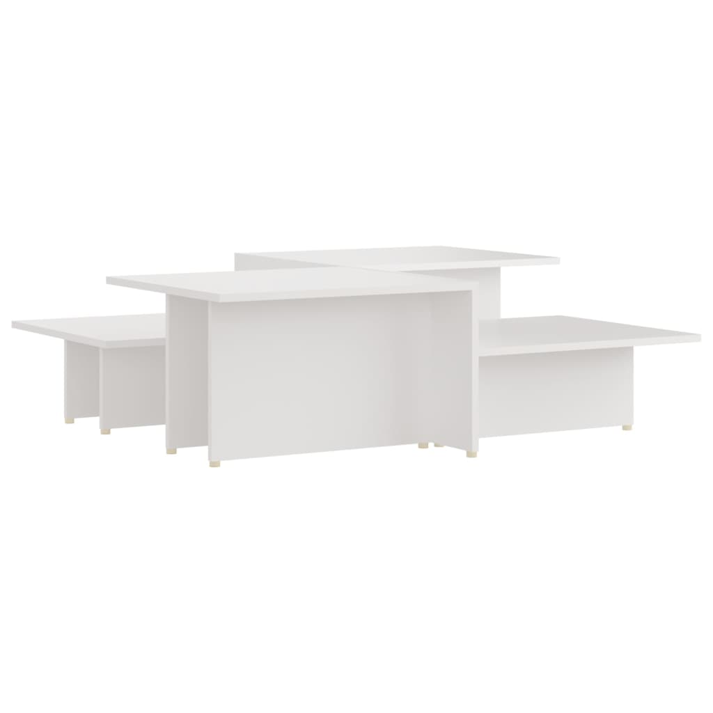 Coffee Tables 2 Pcs White 111.5X50X33 Cm Engineered Wood