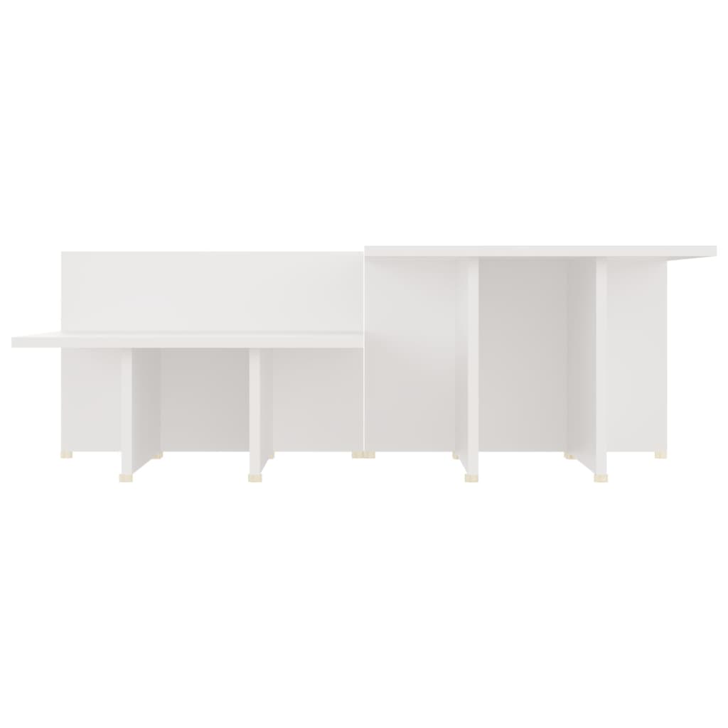 Coffee Tables 2 Pcs White 111.5X50X33 Cm Engineered Wood
