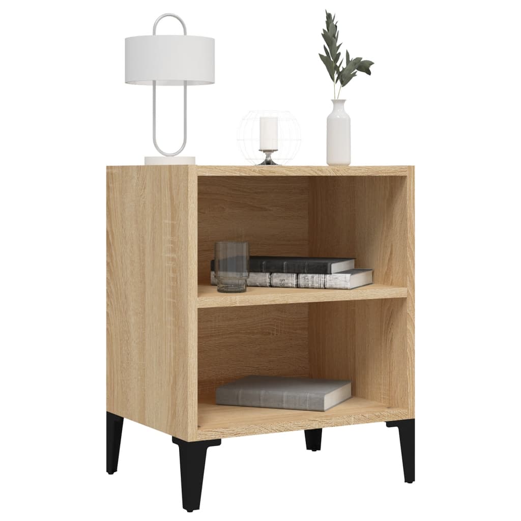 Bed Cabinet With Metal Legs 40X30X50 Cm