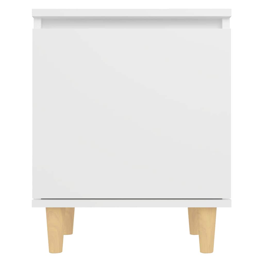 Bed Cabinet With Solid Wood Legs 40X30X50 Cm 1