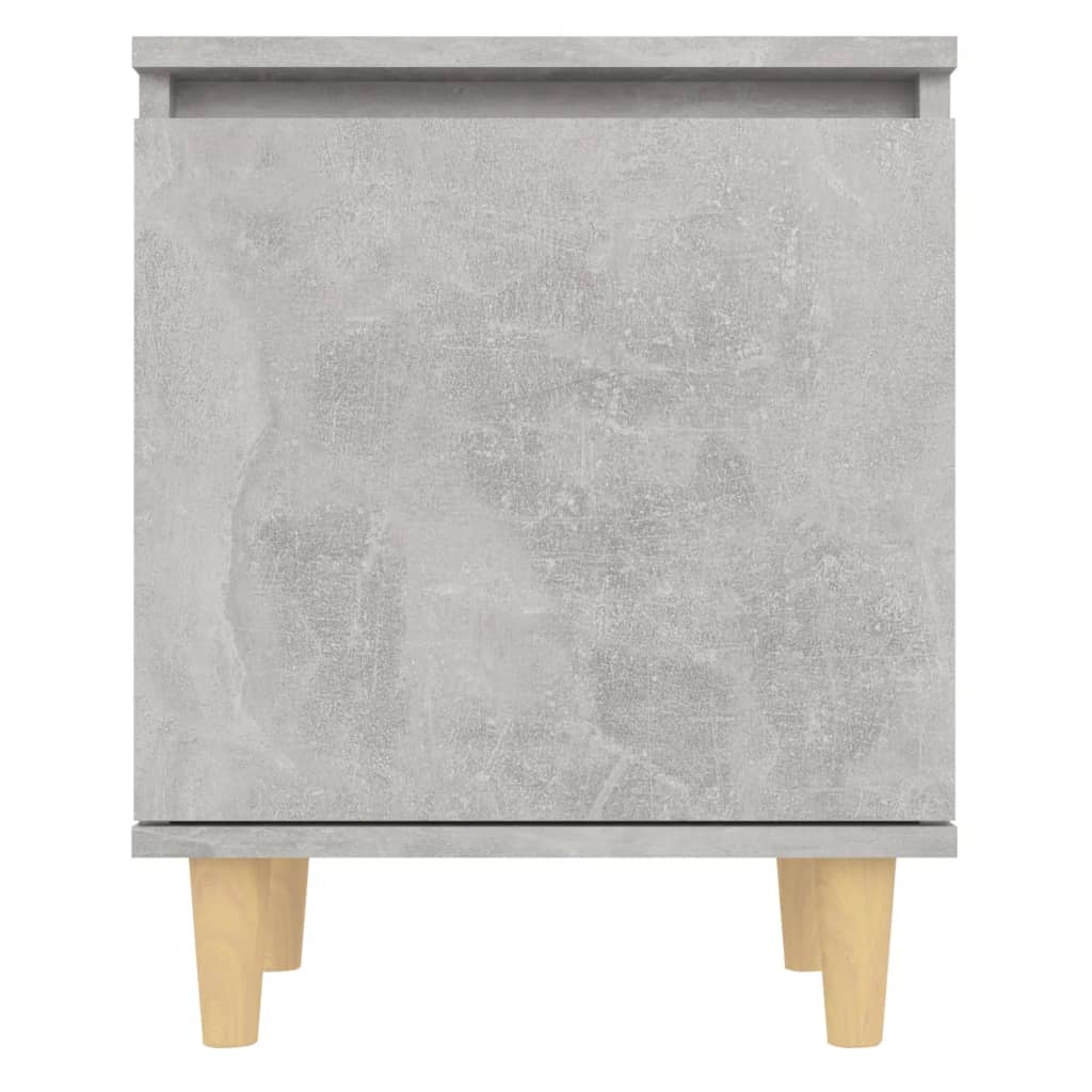 Bed Cabinet With Solid Wood Legs 40X30X50 Cm
