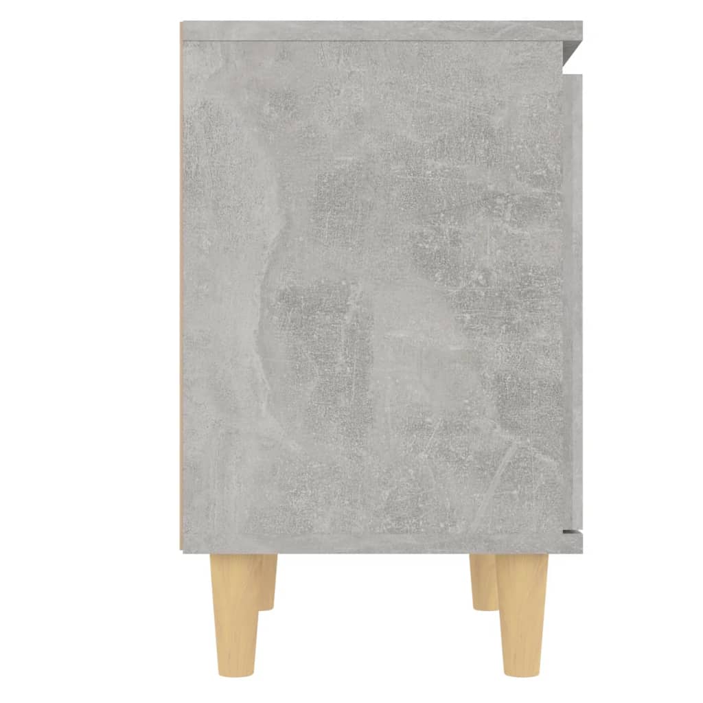Bed Cabinet With Solid Wood Legs 40X30X50 Cm
