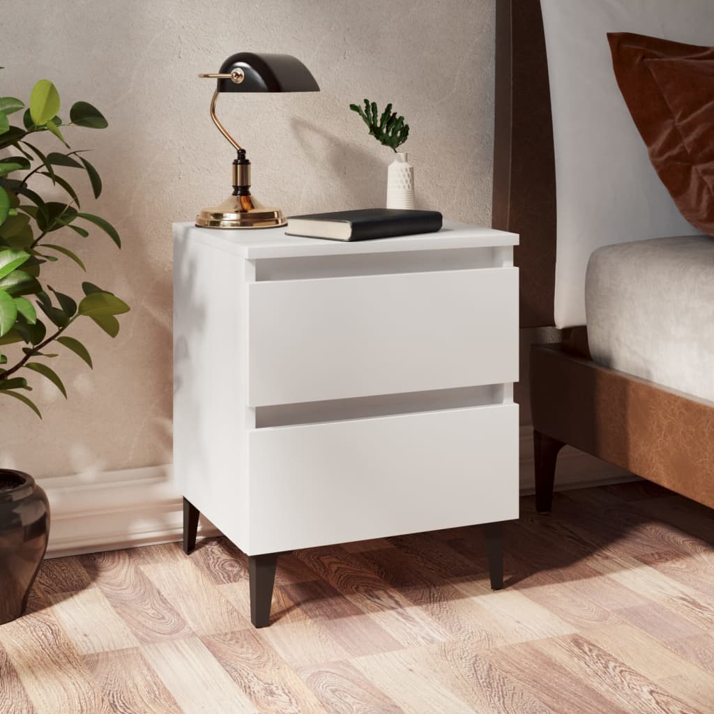 Bed Cabinet With Metal Legs 40X35X50 Cm