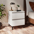 Bed Cabinet With Metal Legs 40X35X50 Cm