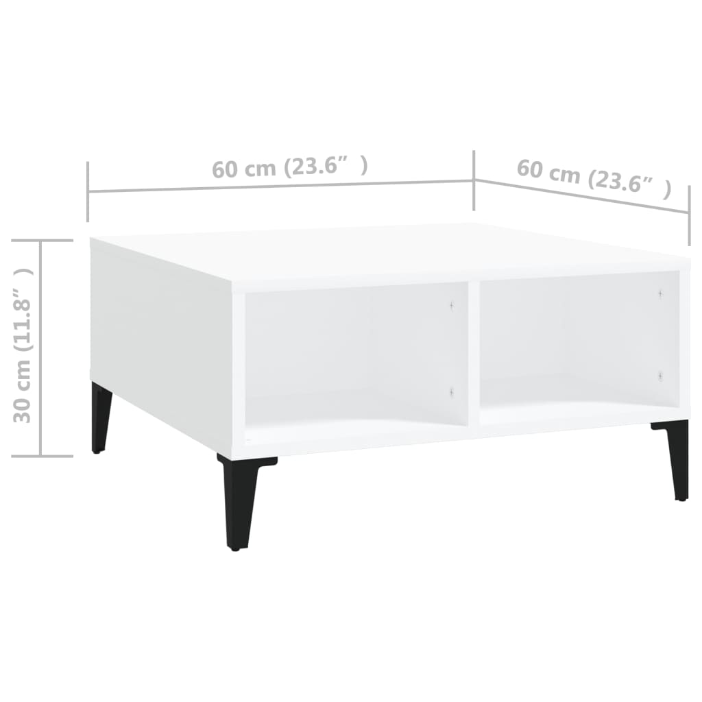 Coffee Table 60X60X30 Cm Engineered Wood