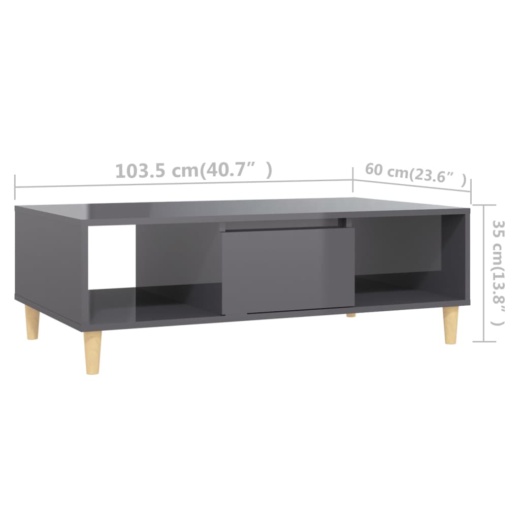 Coffee Table 103.5X60X35 Cm Engineered Wood
