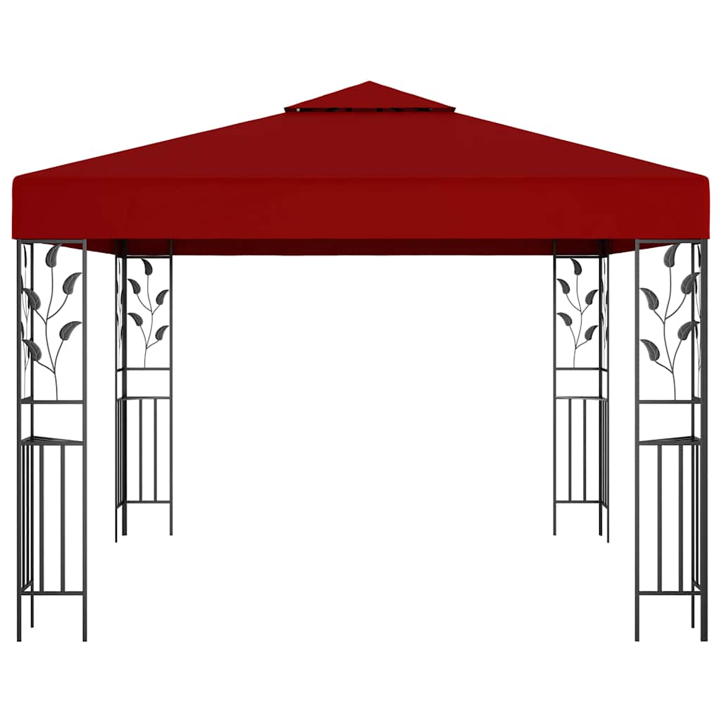 Gazebo With Led String Lights 3X3 M