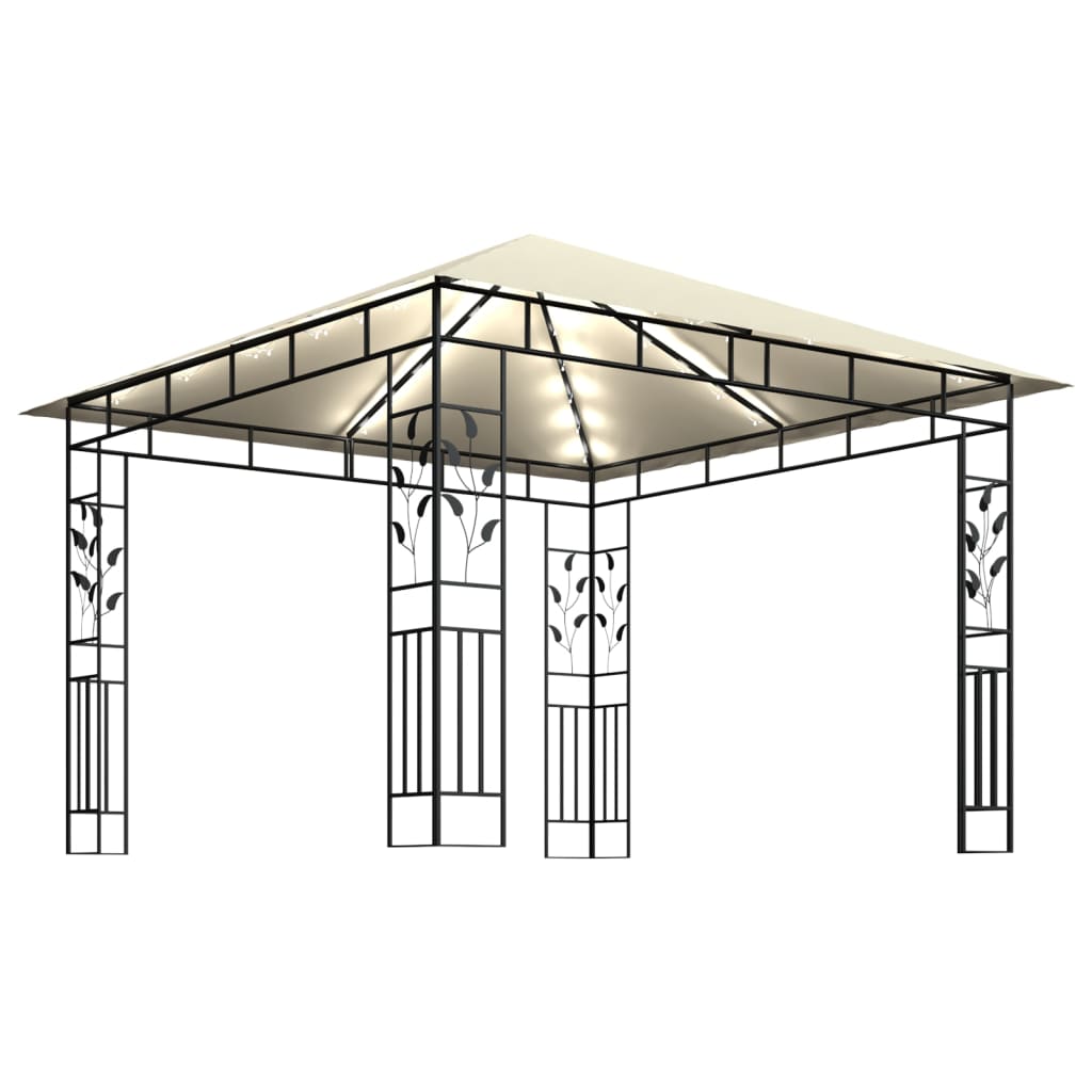 Gazebo With Mosquito Net&Led String Lights