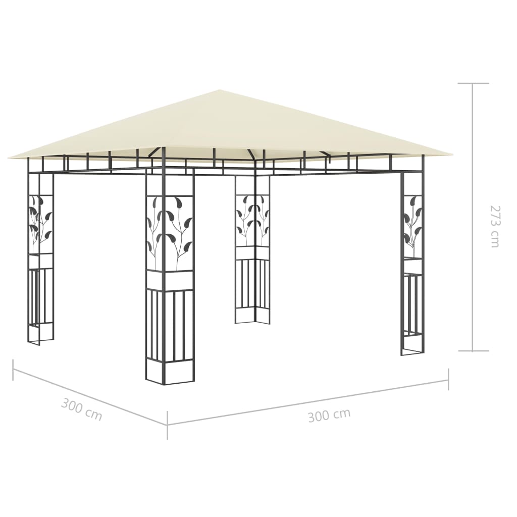 Gazebo With Mosquito Net&Led String Lights