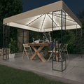 Gazebo With Led String Lights Fabric
