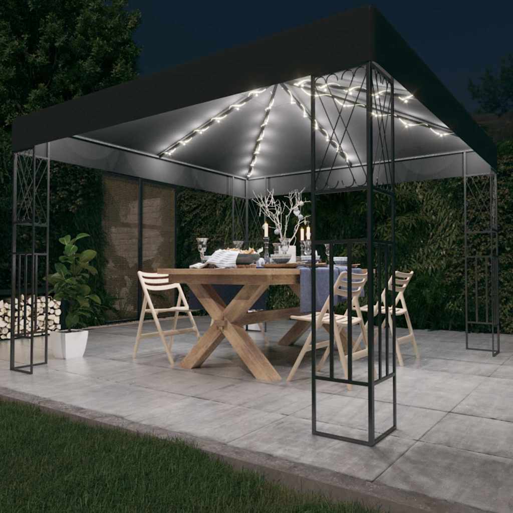 Gazebo Led String Lights Fabric cream anthracite taupe Fabric (100% polyester) 3