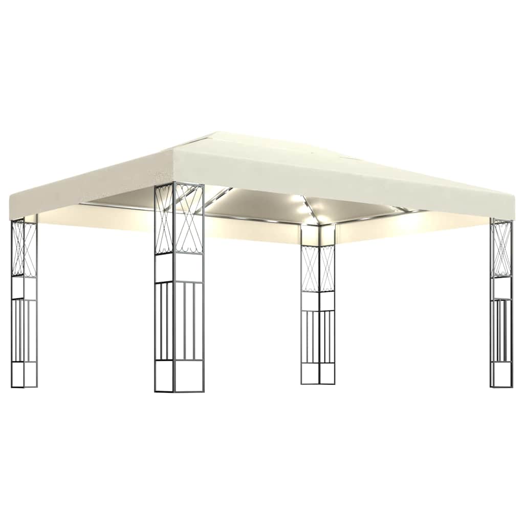Gazebo Led String Lights Fabric cream anthracite taupe Fabric (100% polyester) 3