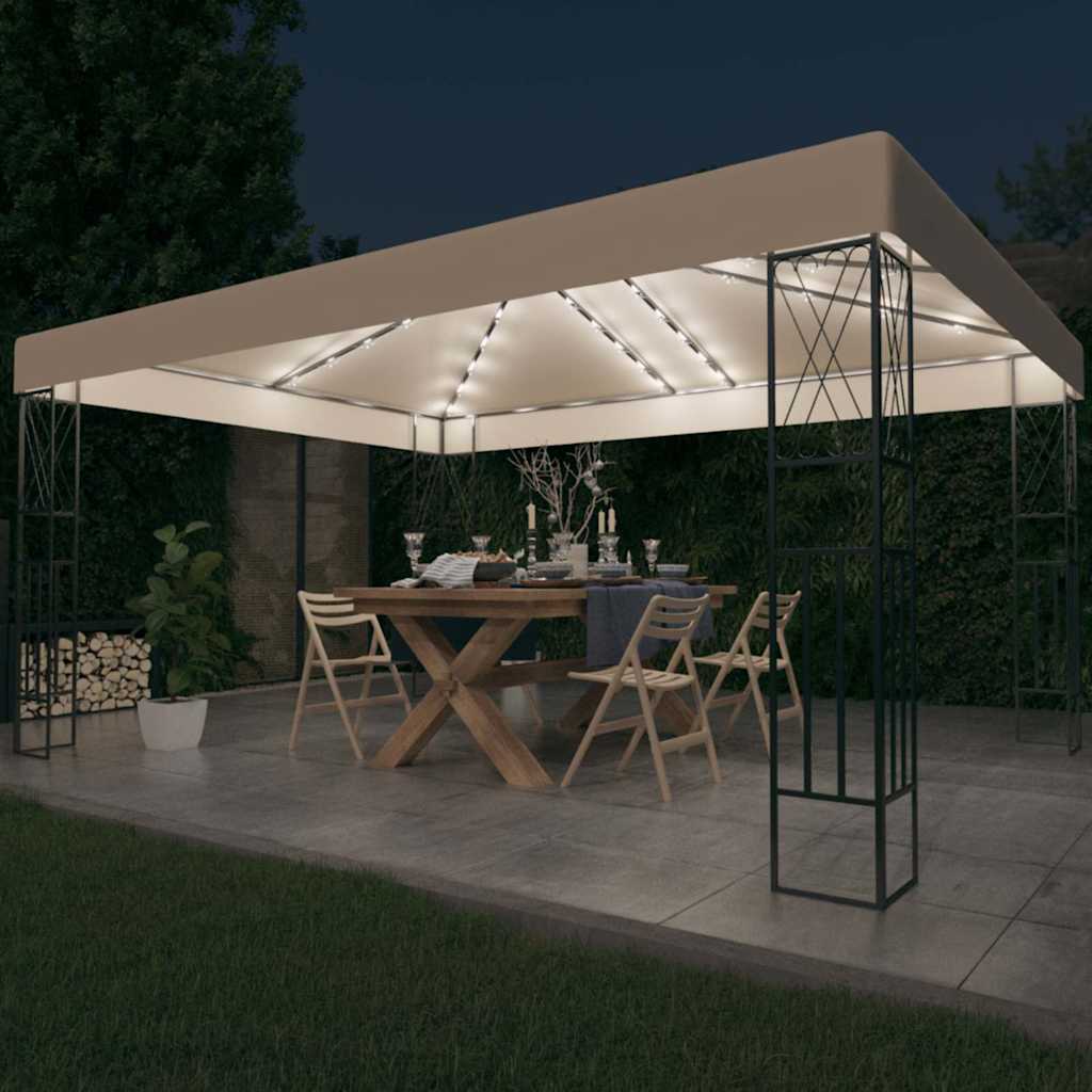 Gazebo Led String Lights Fabric cream anthracite taupe Fabric (100% polyester) 3