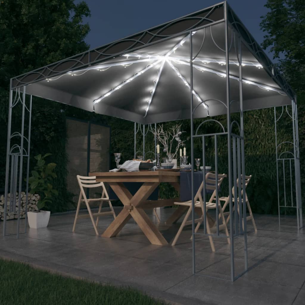 Gazebo With Led String Lights
