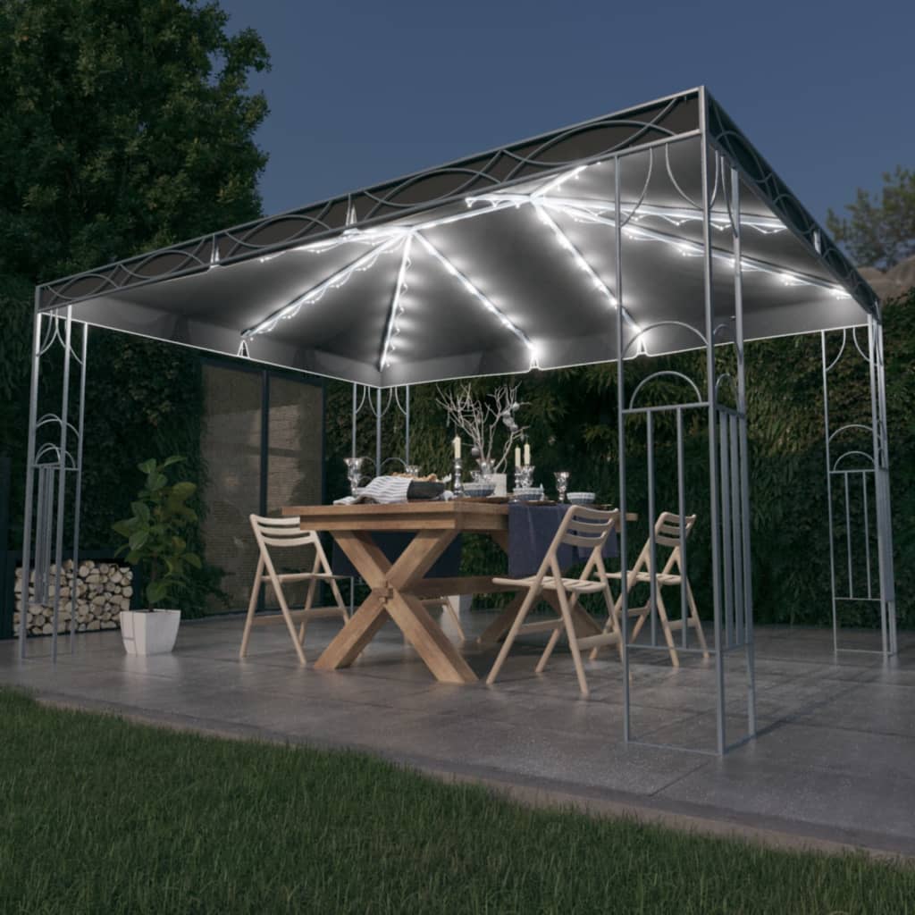 Gazebo With Led String Lights