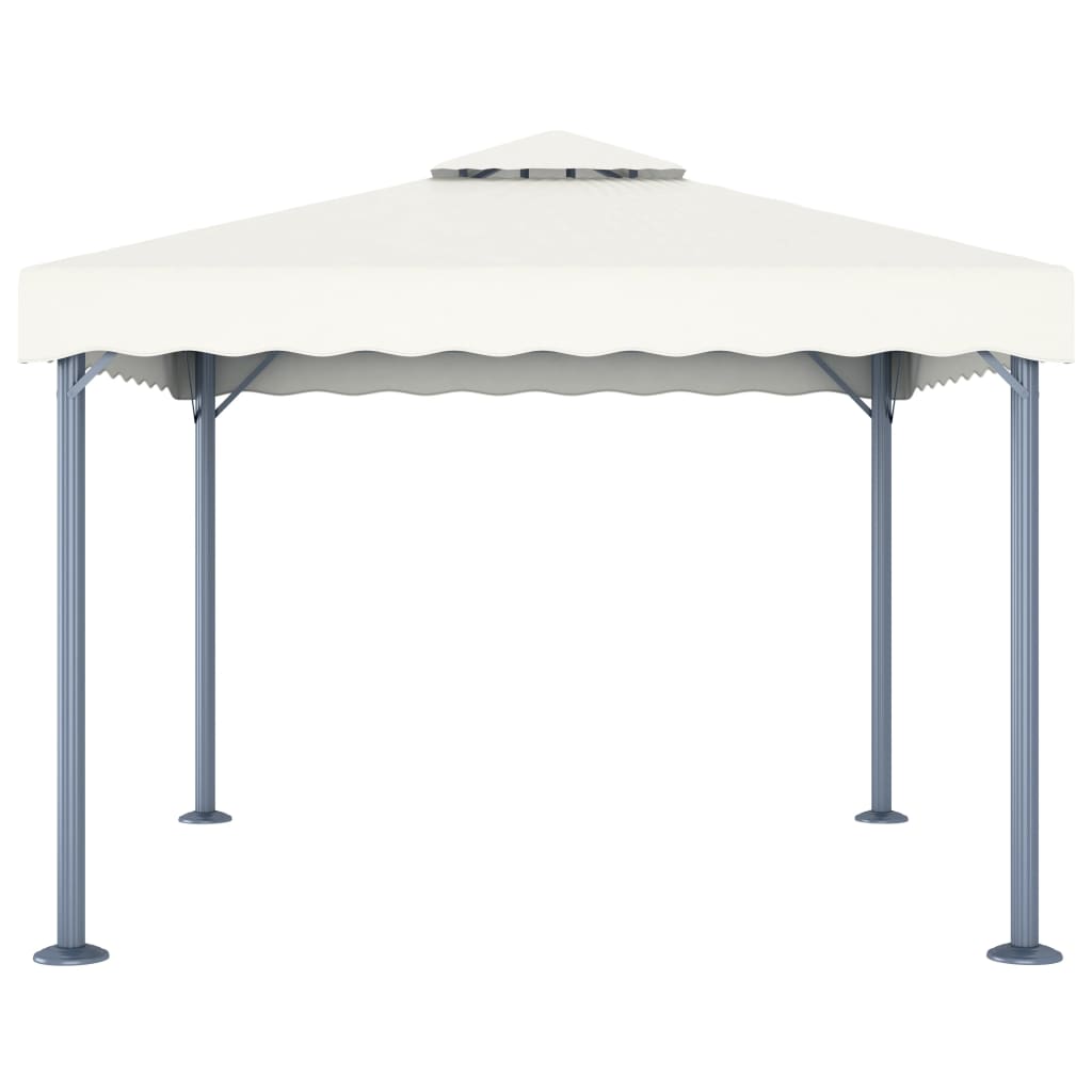 Gazebo With Led String Lights 300X300 Cm Aluminium