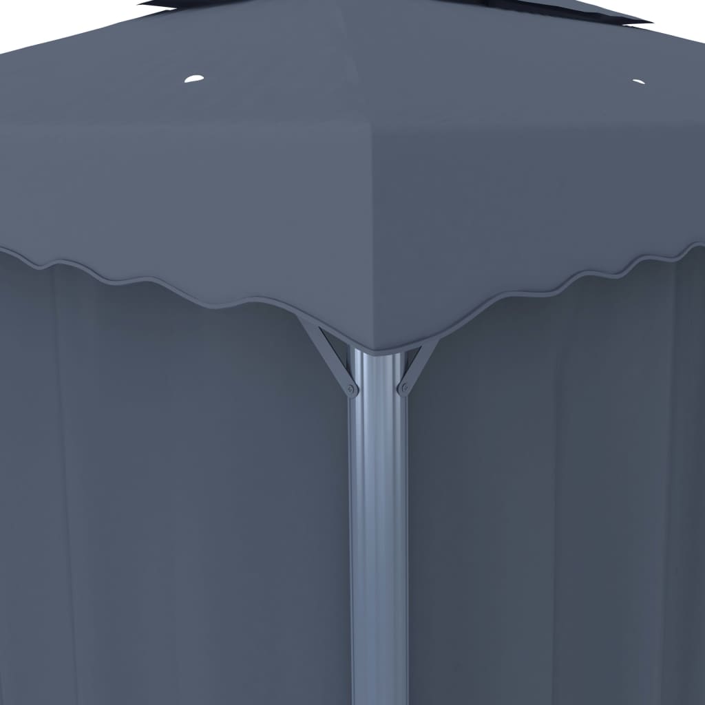 Gazebo With Curtain&Led String Lights