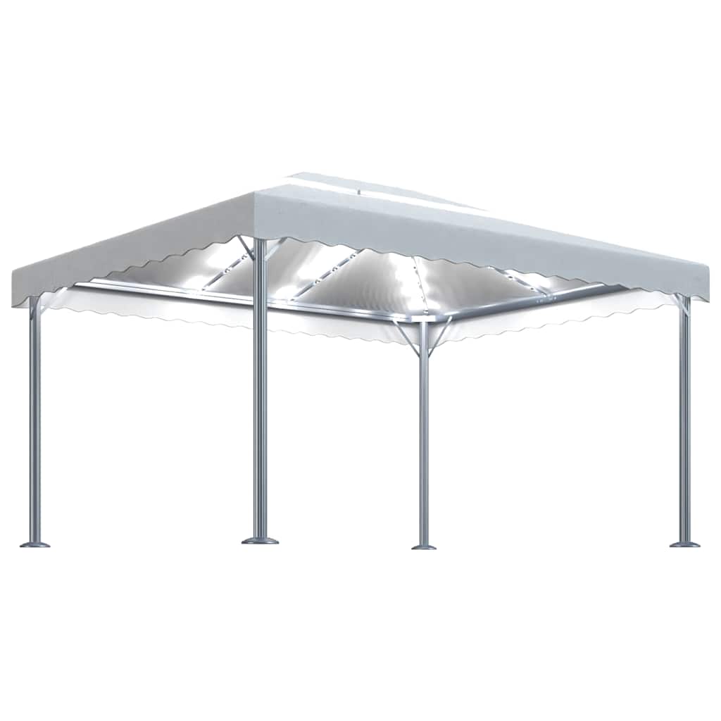 Gazebo Led String Lights 400X300 Cm Aluminium cream anthracite steel 400 cm