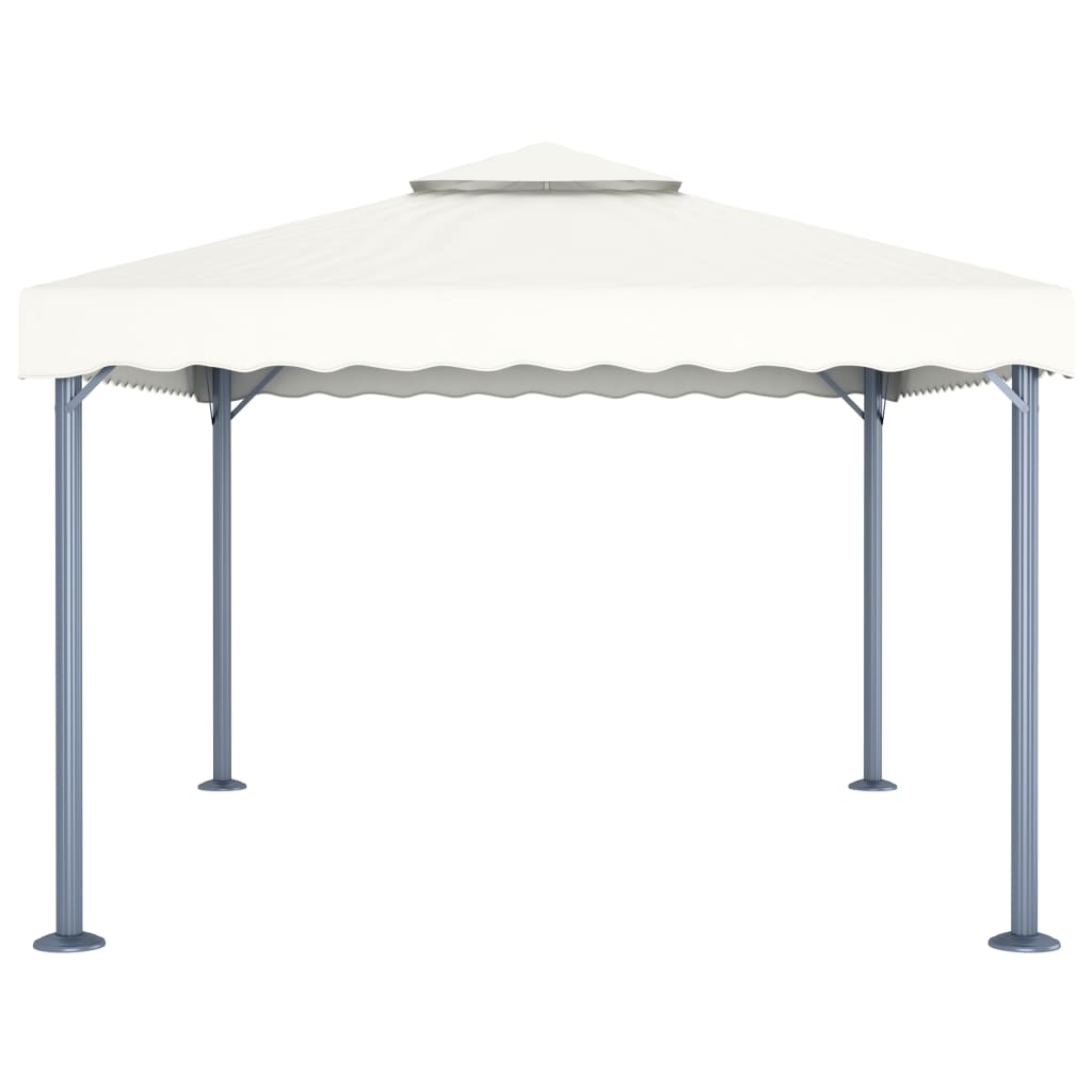 Gazebo With Led String Lights 400X300 Cm Aluminium