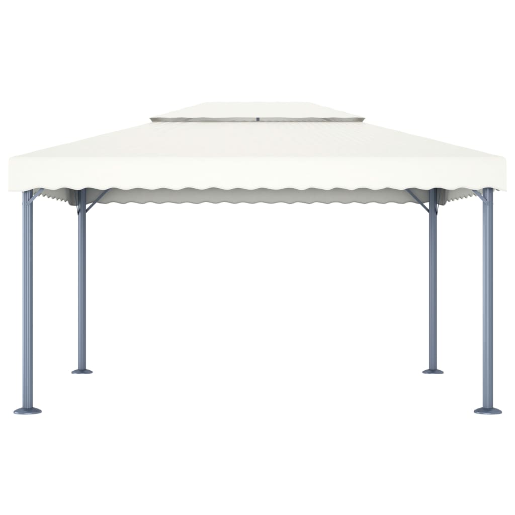 Gazebo With Led String Lights 400X300 Cm Aluminium