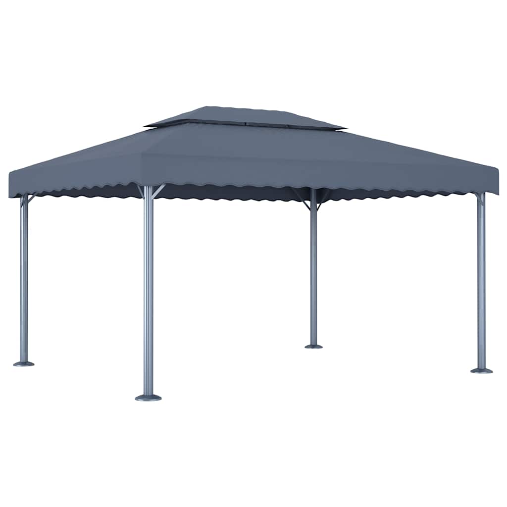 Gazebo LED String Lights 400X300 Cm Aluminium Cream Anthracite Steel 400 Cm Crea