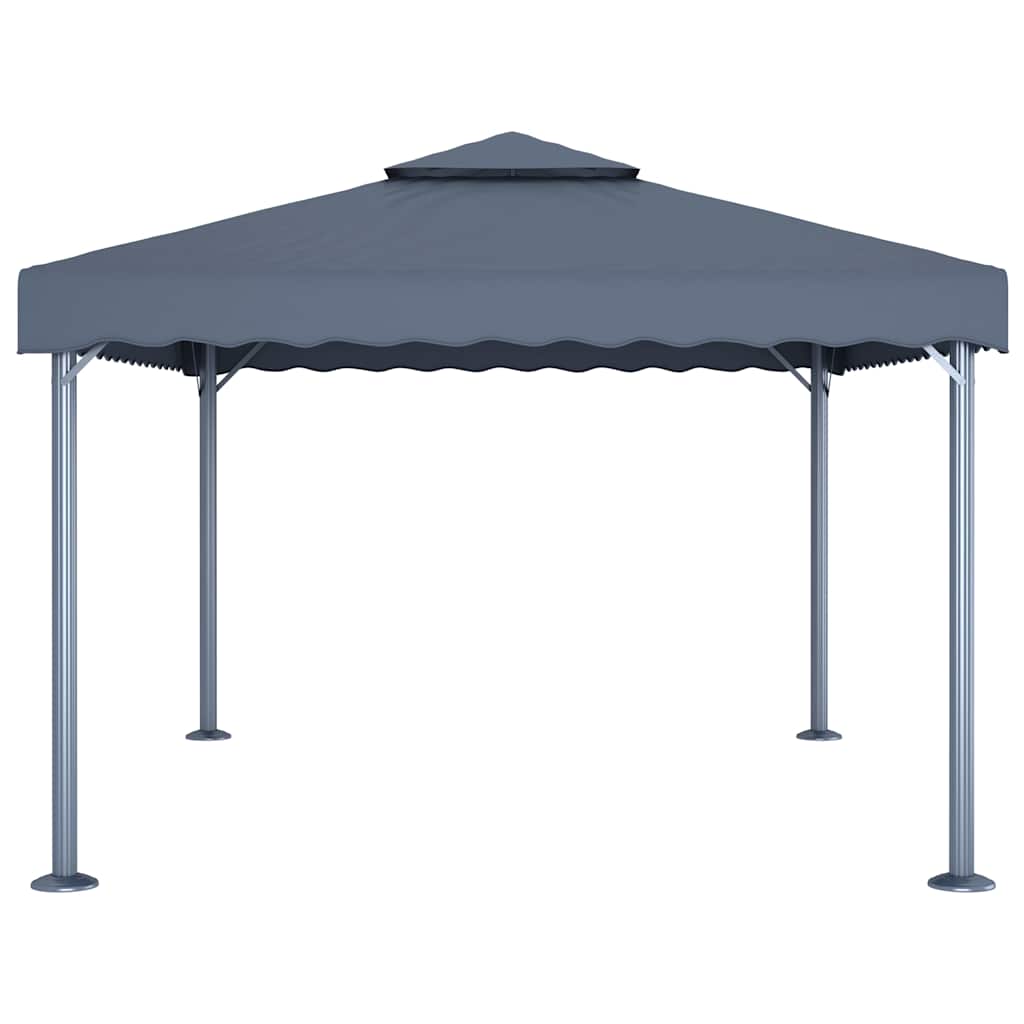 Gazebo LED String Lights 400X300 Cm Aluminium Cream Anthracite Steel 400 Cm Crea