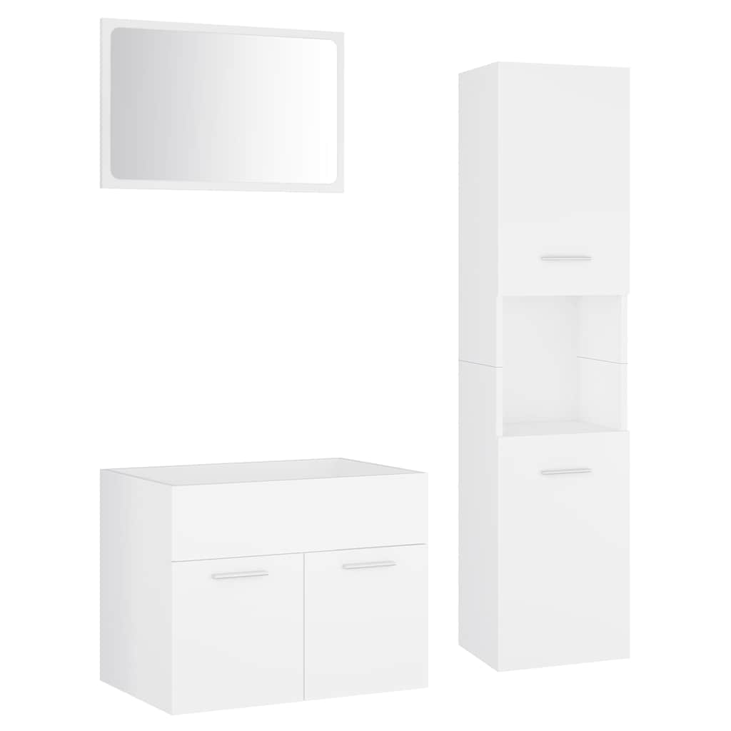 Bathroom Furniture Set 3 Pcs Engineered Wood 1