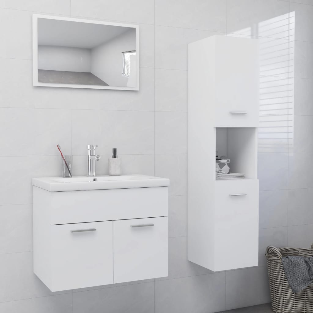 Bathroom Furniture Set 4 Pcs Engineered Wood