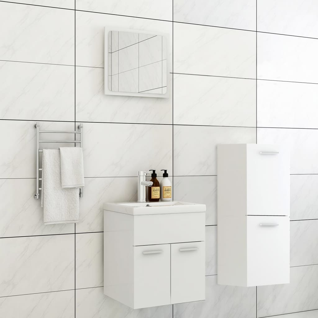Bathroom Furniture Set 4 Pcs Engineered Wood