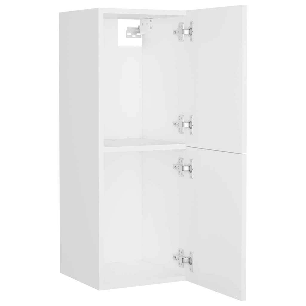 Bathroom Furniture Set 4 Pcs Engineered Wood white Black oak 41 x 38.5 x 46 cm 9