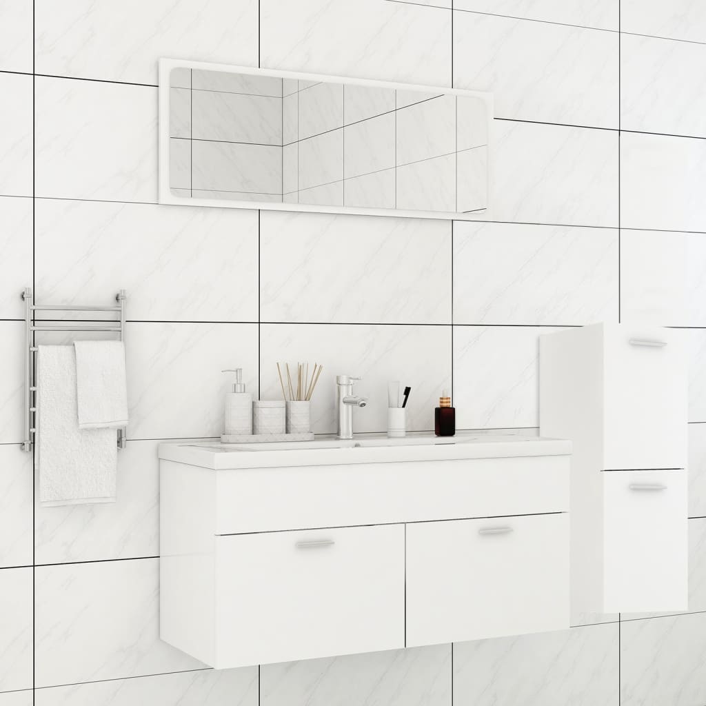 Bathroom Furniture Set 4 Pcs Engineered Wood