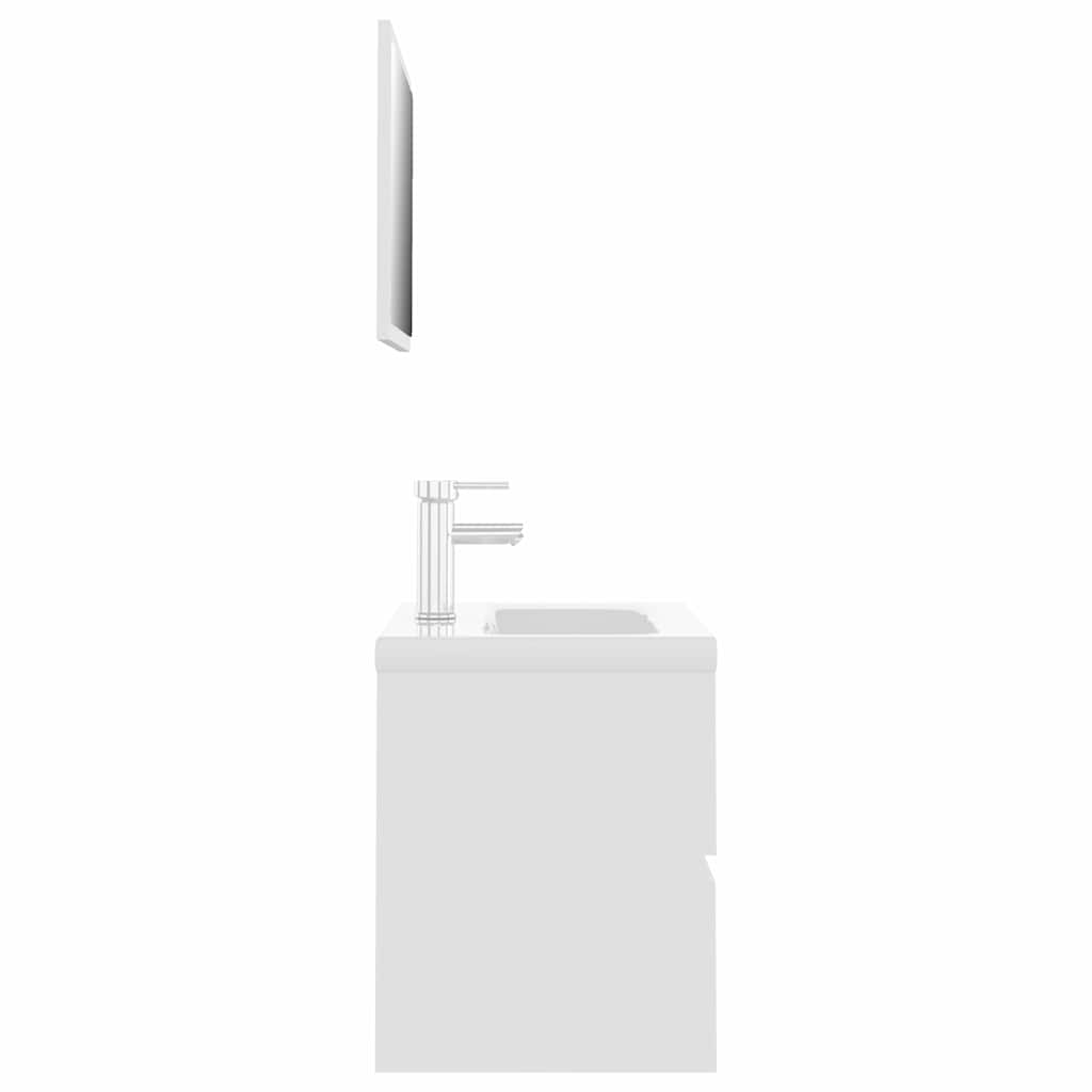Bathroom Furniture Set Smoked Oak Faucet 41X38.5X45Cm Grey Sonoma Black White 80