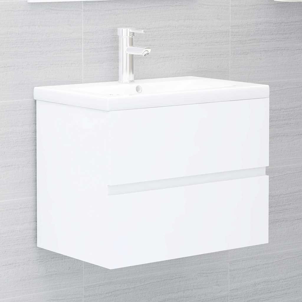 Bathroom Furniture Set Smoked Oak Faucet 41X38.5X45Cm Grey Sonoma Black White 80