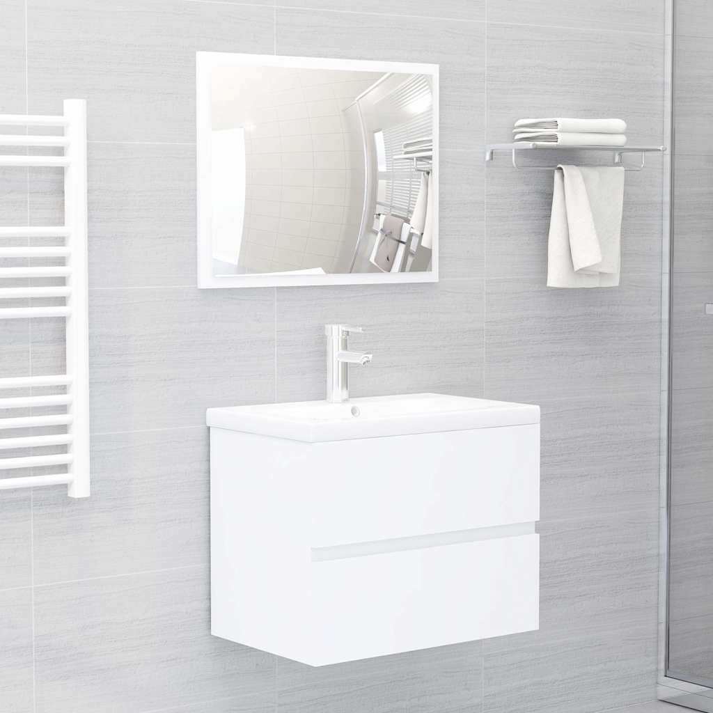 Bathroom Furniture Set Smoked Oak Faucet 41X38.5X45Cm Grey Sonoma Black White 80