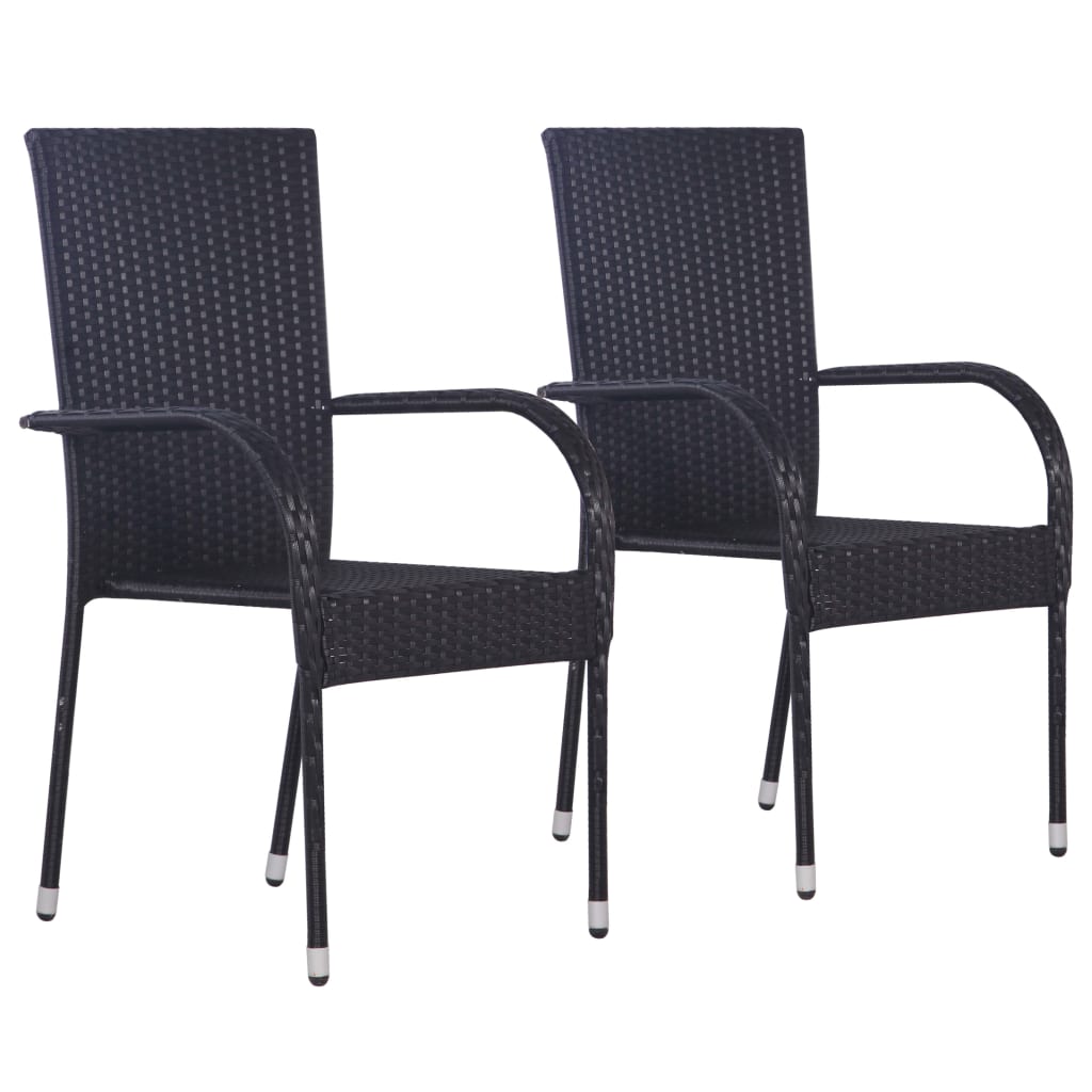 Dining Set | | Polyethylene Rattan, Powder-Coated Steel, Glass