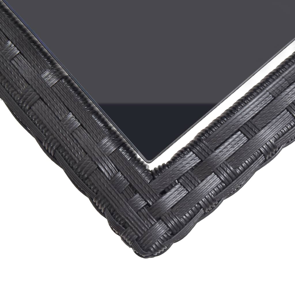 Dining Set | | Polyethylene Rattan, Powder-Coated Steel, Glass