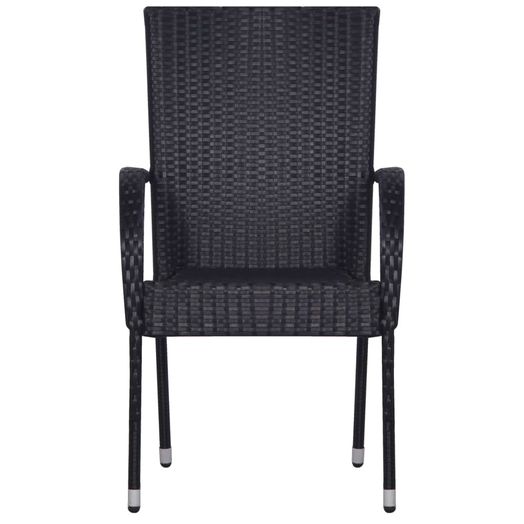 Dining Set | | Polyethylene Rattan, Powder-Coated Steel, Glass