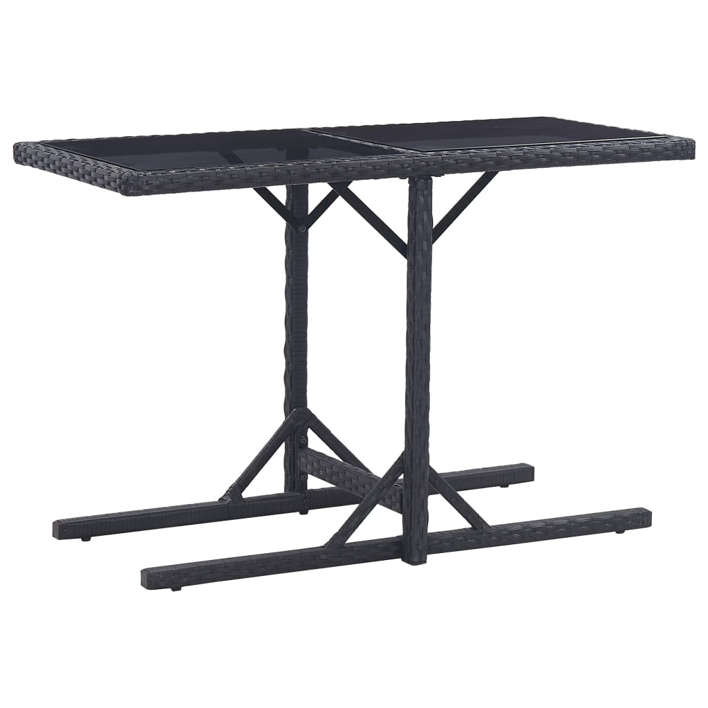 Dining Set | | Polyethylene Rattan, Powder-Coated Steel, Glass