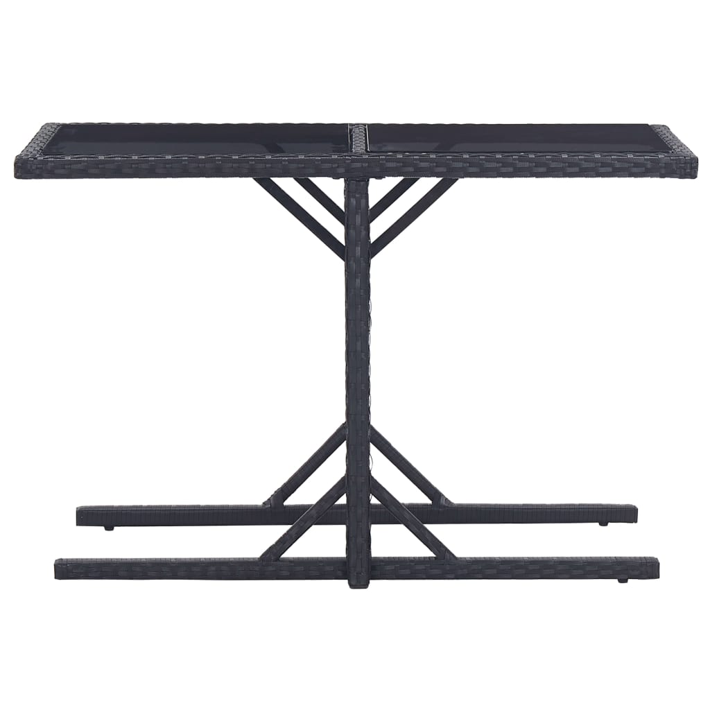 Dining Set | | Polyethylene Rattan, Powder-Coated Steel, Glass