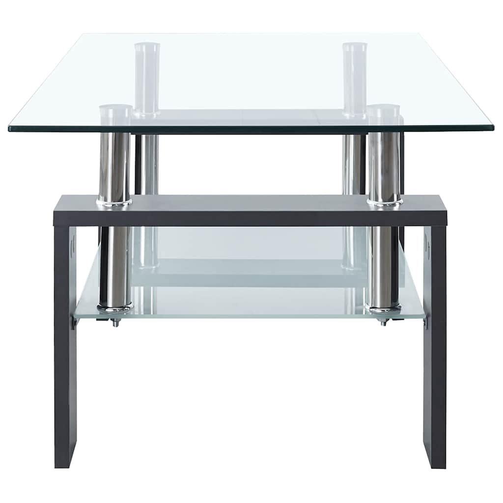 Coffee Table And Transparent 95X55X40 Cm Tempered Glass