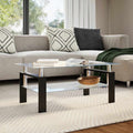 Coffee Table And Transparent 95X55X40 Cm Tempered Glass