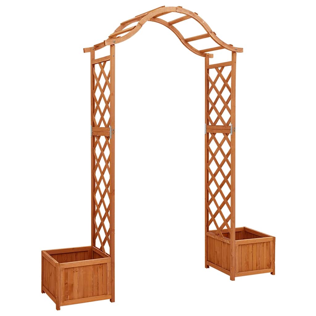 Garden Arches Trellises Arbours & Pergolas Pergola Planter Solid Firwood grey 17