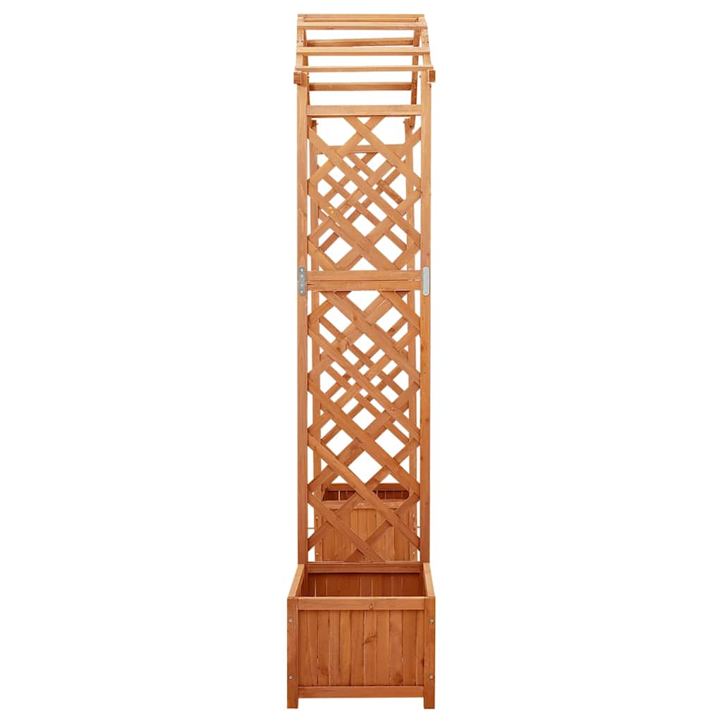 Garden Arches Trellises Arbours & Pergolas Pergola Planter Solid Firwood grey 17