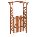 Garden Arches Trellises Arbours & Pergolas Pergola Gate 116X40X204 Cm Solid Firw