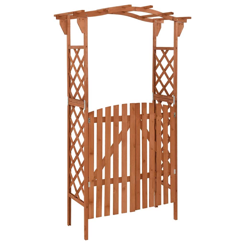 Garden Arches Trellises Arbours & Pergolas Pergola Gate 116X40X204 Cm Solid Firw