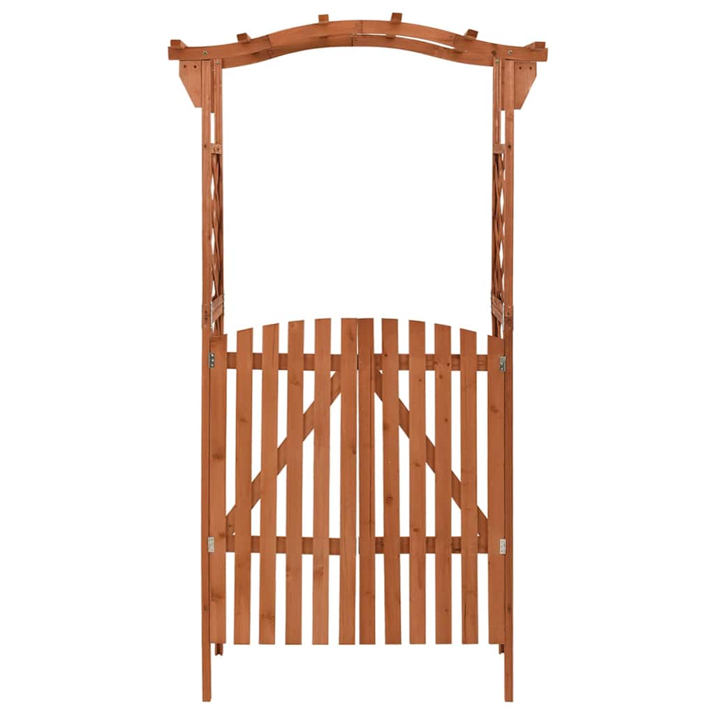 Garden Arches Trellises Arbours & Pergolas Pergola Gate 116X40X204 Cm Solid Firw