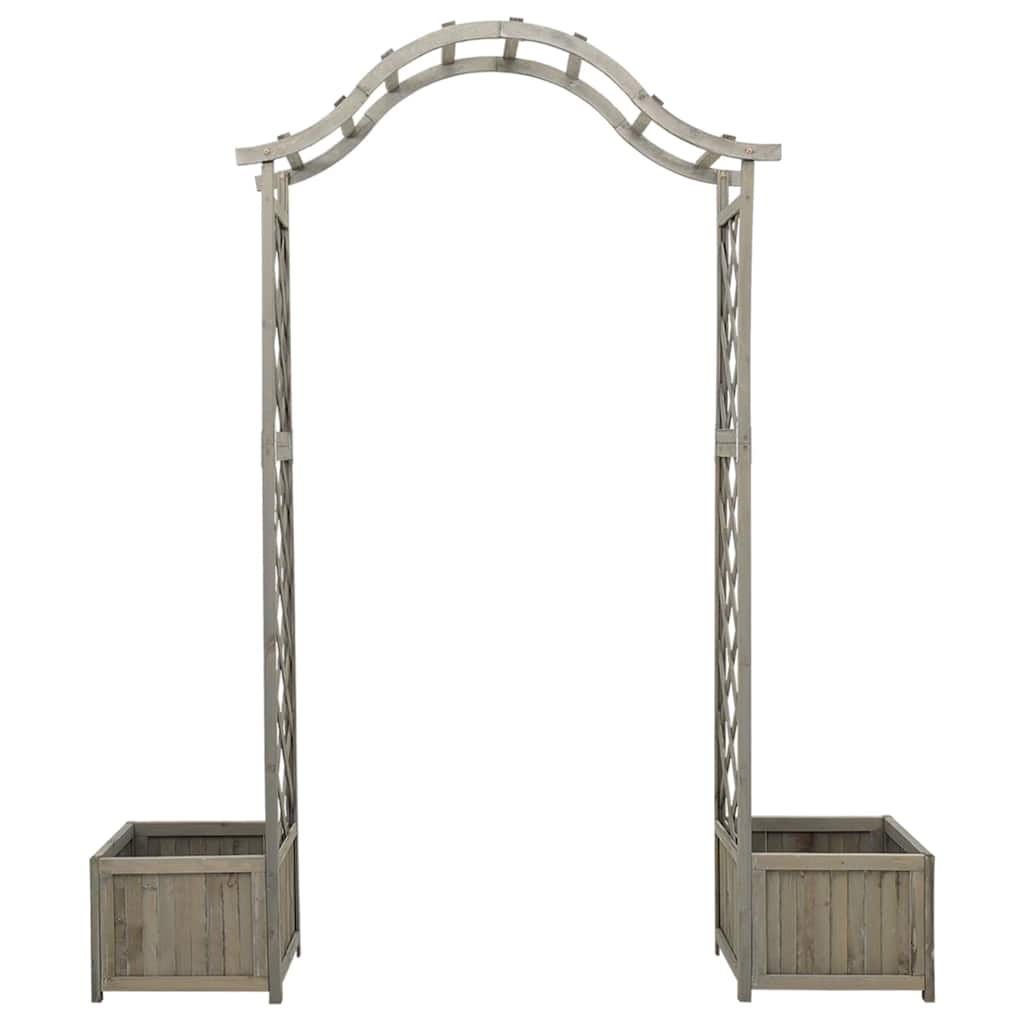 Garden Arches Trellises Arbours & Pergolas Pergola Planter Solid Firwood grey 17