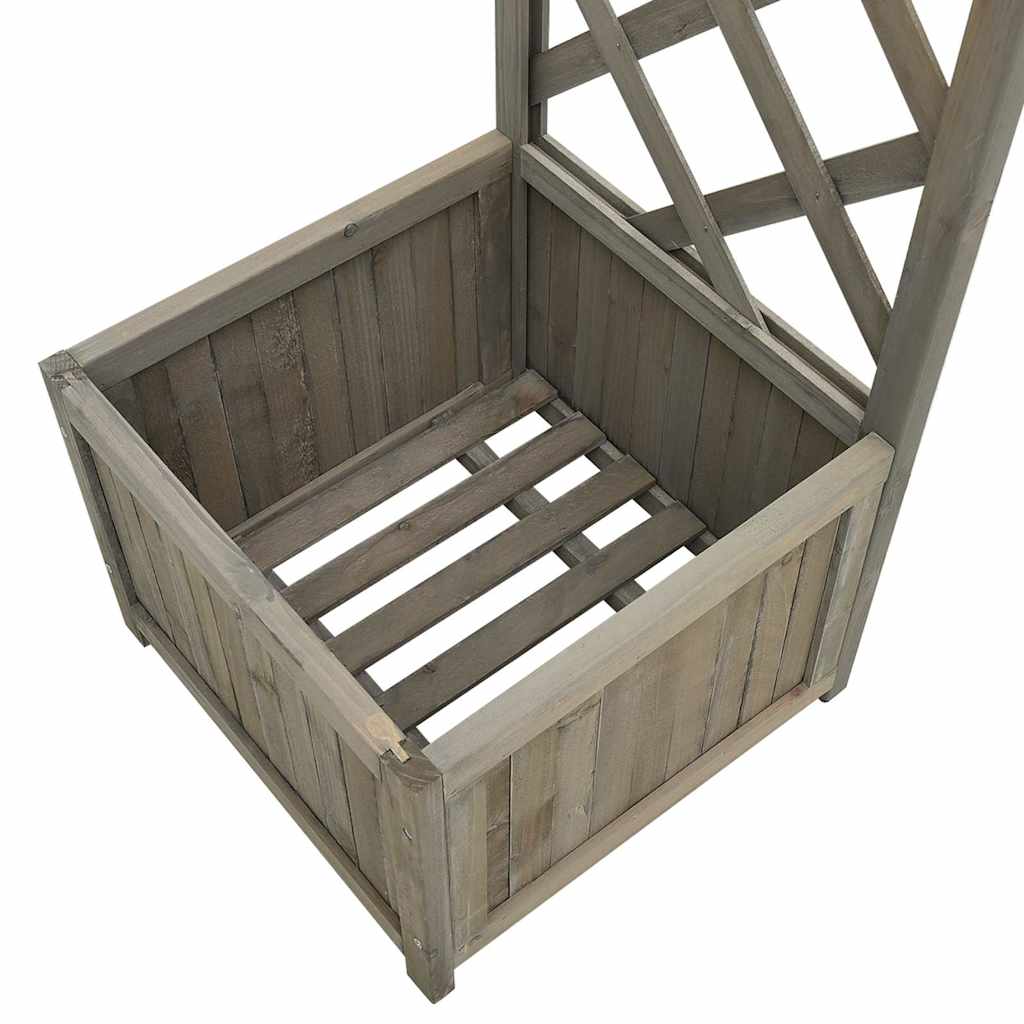 Garden Arches Trellises Arbours & Pergolas Pergola Planter Solid Firwood grey 17