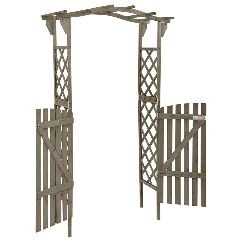 Garden Arches Trellises Arbours & Pergolas Pergola Gate 116X40X204 Cm Solid Firw