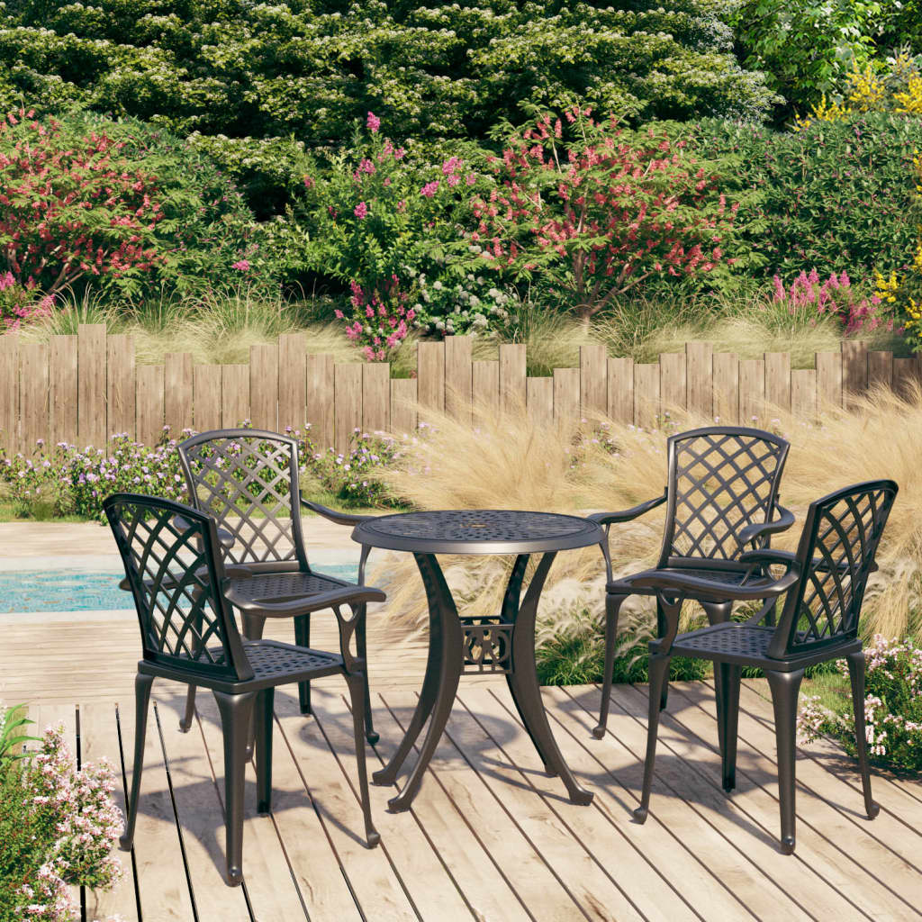 5 Piece Bistro Set Cast Aluminium